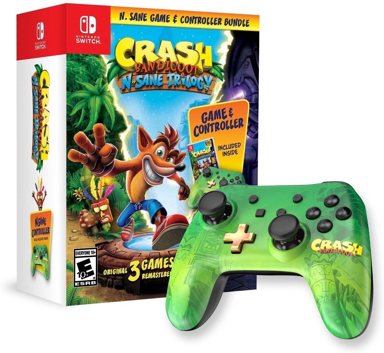 Стилізований бездротовий контролер/джойстик/геймпад Nintendo Switch Pro Controller + Crash Bandicoot: N. Sane Trilogy Bundle